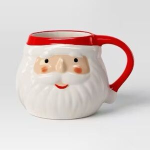 2 Santa Claus Ceramic Mug - Red and White